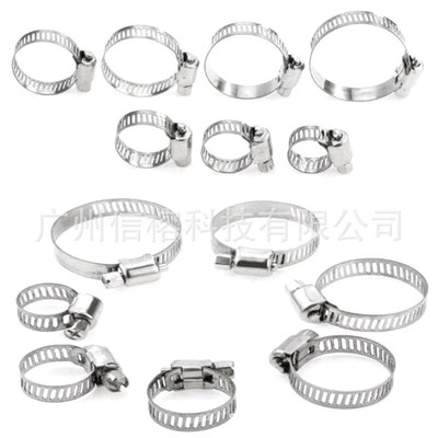 跨境亚马逊批发60PCS不锈钢箍圈箍喉抱箍美式不锈钢盒装夹管卡箍