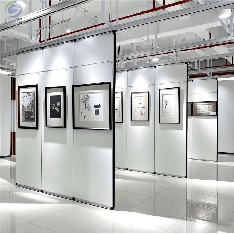 酒店移动隔断厂家定制多用途折叠旋转门实木墙电动智能隔断全自动