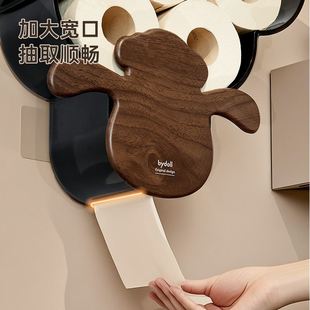 bydoll纸巾架小羊收纳架置物架免纸巾批发壁挂卫生间打孔卷纸架
