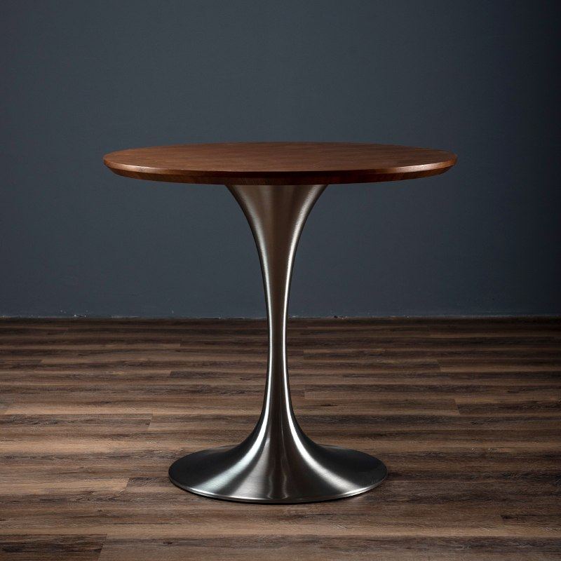 9U圆桌家用阳台郁金香餐桌不锈钢商用咖啡厅木桌子洽谈小圆,住宅家具,不锈钢/PVC餐桌,淘宝优惠券,粉丝福利购,淘宝优惠卷