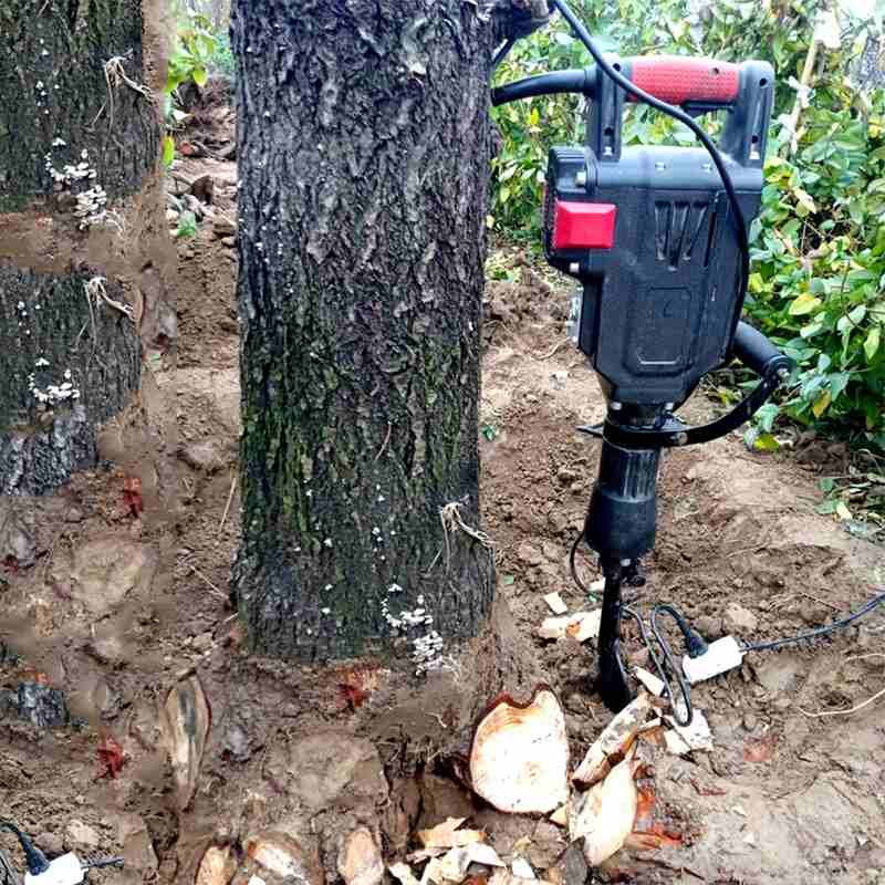 手持式插电使用220V电动小型挖树机破碎起苗土球移栽开沟挖坑电镐