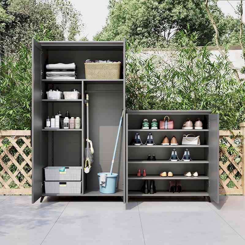 雨庭院室外别墅门口花园工具柜鞋柜新品铝合金收纳储物柜防晒防水