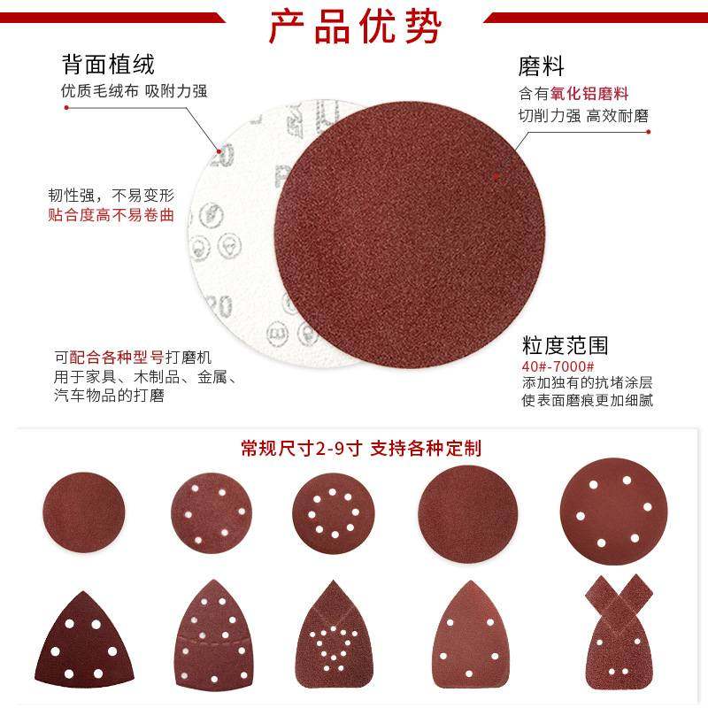 植绒砂纸2寸3寸圆盘自寸纸磨9寸抛光寸磨砂粘寸74背干绒打磨寸56,标准件/零部件/工业耗材,砂纸,淘宝优惠券,粉丝福利购,淘宝优惠卷