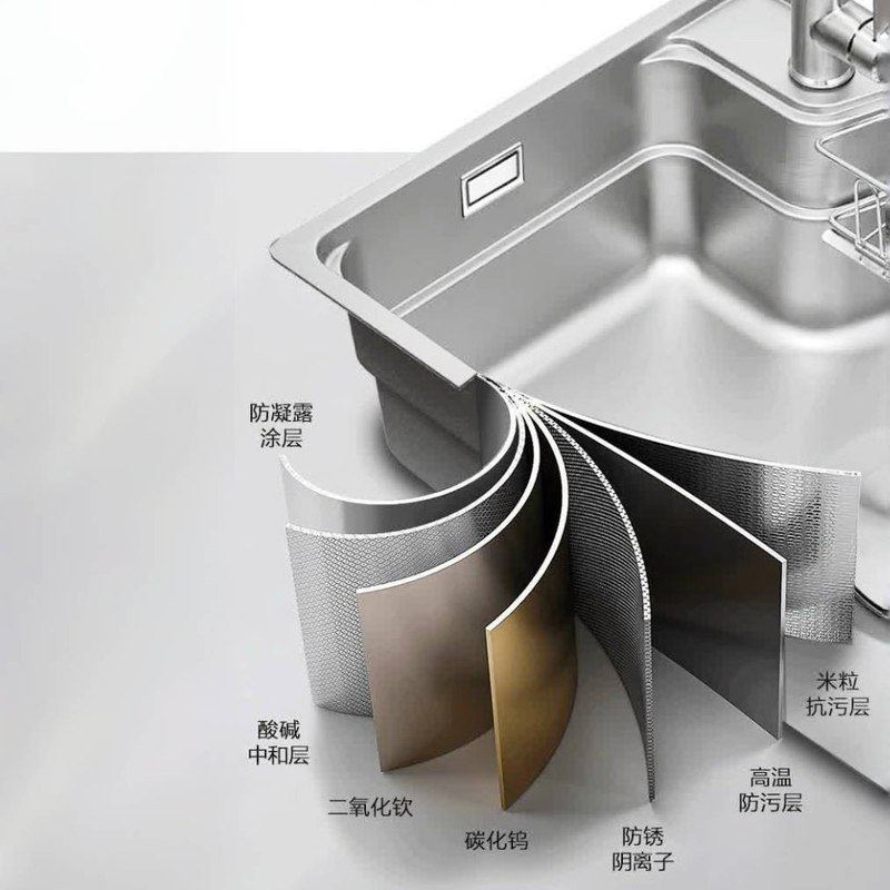 日式大单槽SUS304不锈钢厨房水槽洗菜盆洗碗池骊住平替台下多功能,家装主材,水槽单品,淘宝优惠券,粉丝福利购,淘宝优惠卷