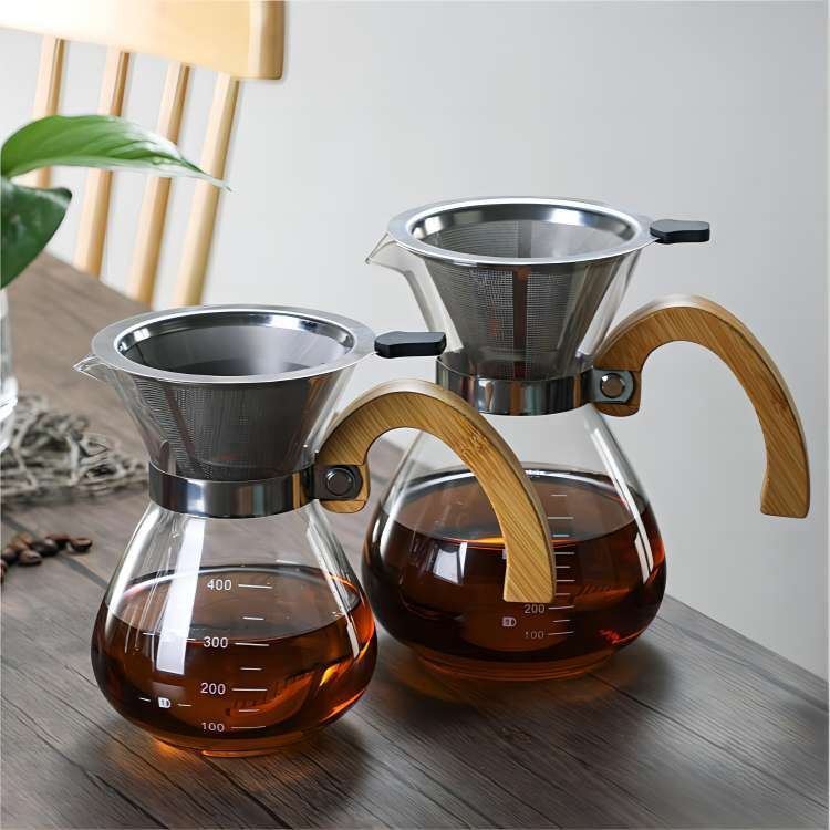 工厂现货玻璃木把咖啡壶壶滤网家用带咖啡玻璃套装咖啡壶手分享冲,餐饮具,手冲壶,淘宝优惠券,粉丝福利购,淘宝优惠卷