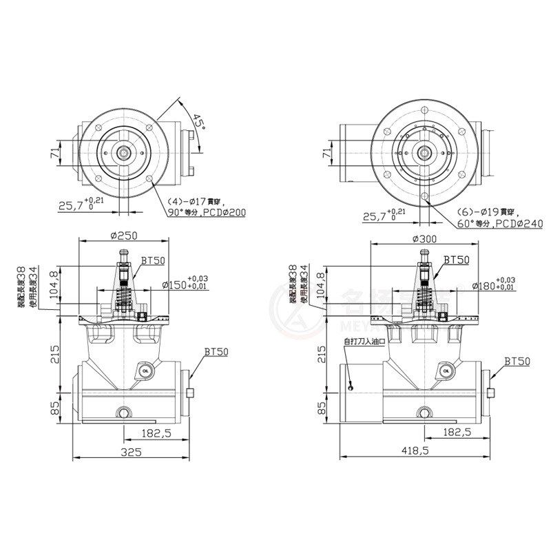 KS-A80 90°铣头 数控龙门式铣床附件铣头规格型号多样 现货供应