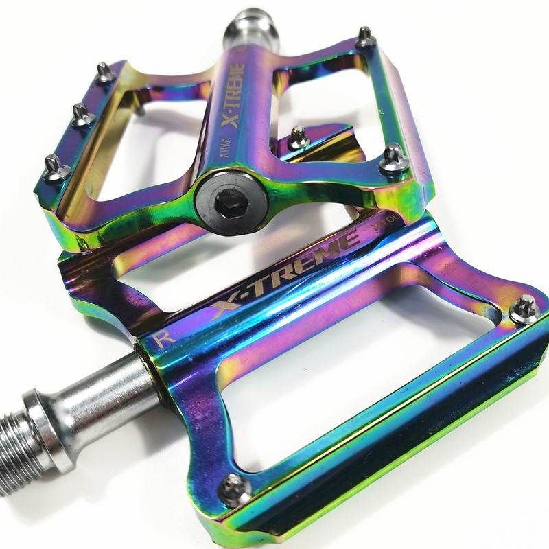 包邮山地车脚踏超轻铝合金炫彩轴承脚踏板自行车配件山地车脚蹬