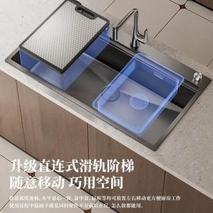 加厚大尺寸304不锈钢水槽厨房大单槽替换洗碗机菜盆8848