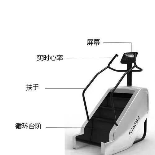 楼梯机健身房有氧商用攀爬机模拟踏步机登山机空气阻力刷步踏板