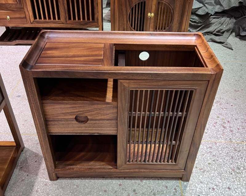 胡桃木纯料茶水柜新中式烧水茶水车餐边柜高品质不要拿贴皮的来比,商业/办公家具,办公茶水柜,淘宝优惠券,粉丝福利购,淘宝优惠卷