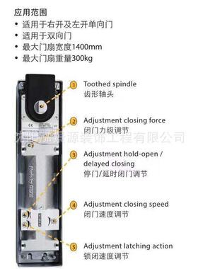 GEZE地弹簧德国盖泽地弹簧木门玻璃门旋转门配件TS550nv