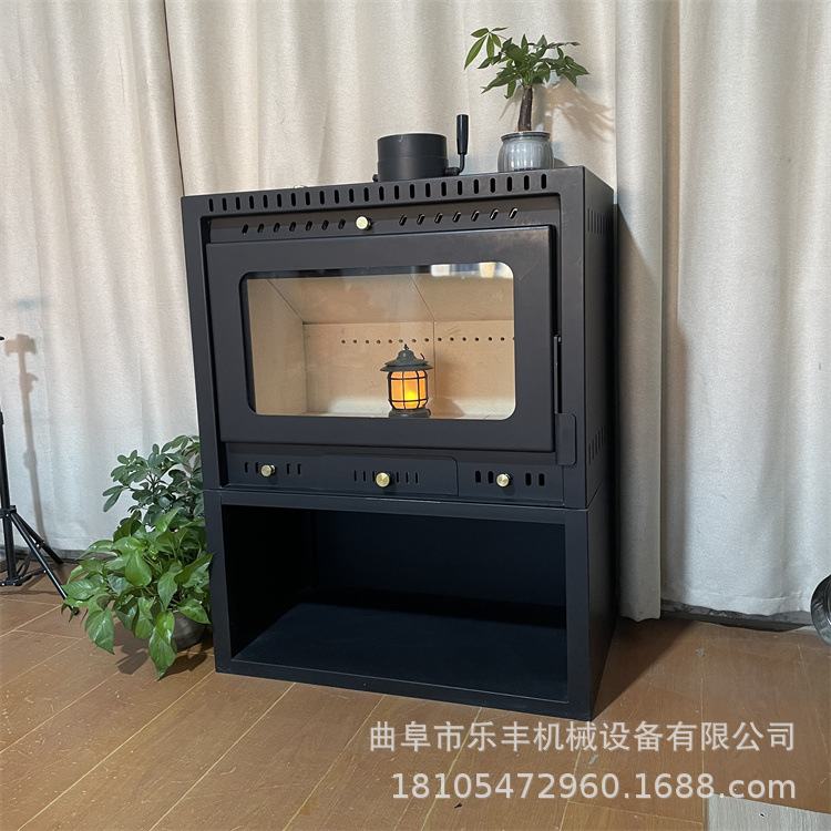 新款70燃木壁炉 双层钢板燃木壁炉 无烟少灰环保取暖炉