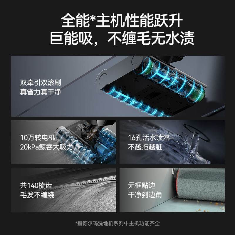 德尔玛洗地机P60MAX全自动免维护自动加水自清洁热风烘干吸拖一体