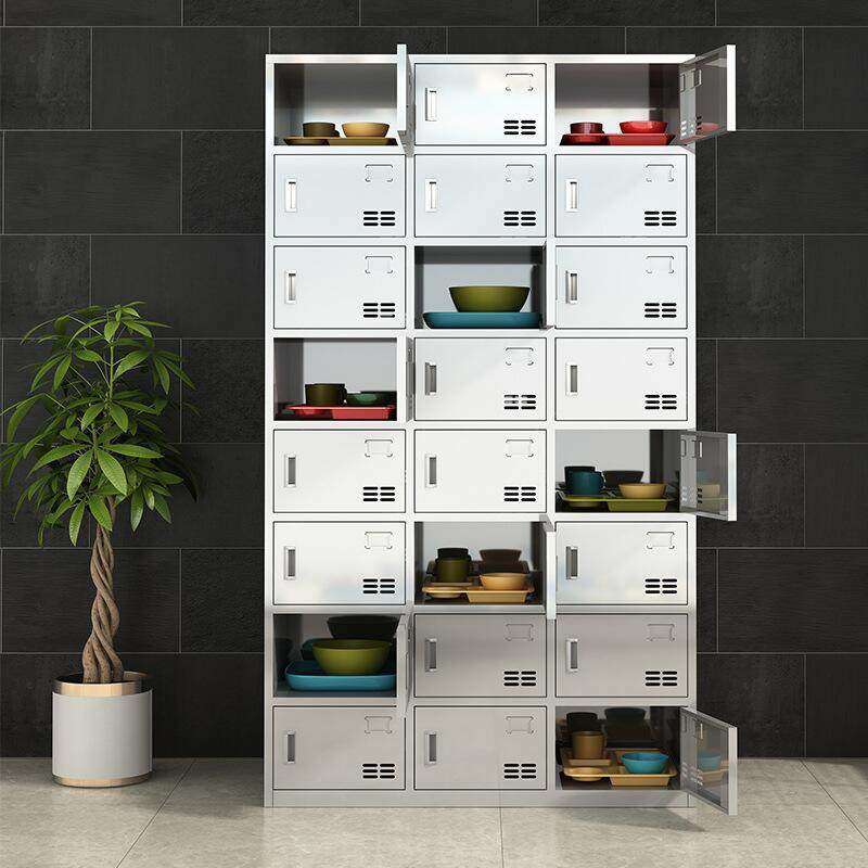 304不锈钢食堂碗柜学校餐具柜员工餐盘柜多格多门饭盒储带锁安全,商业/办公家具,餐柜,淘宝优惠券,粉丝福利购,淘宝优惠卷