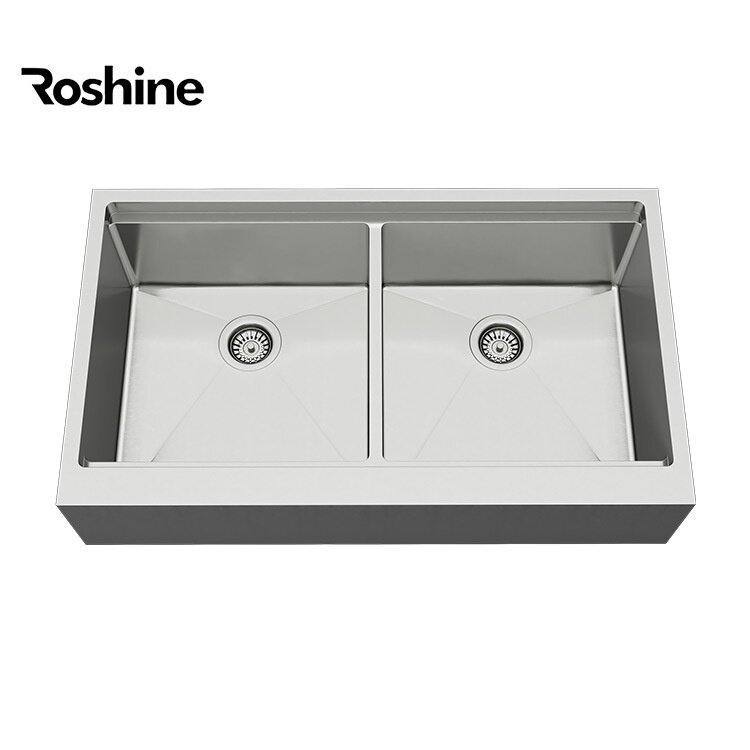 304不锈钢裙边水槽拉丝洗手池洗碗池厨房洗菜盆大单槽批发轻奢