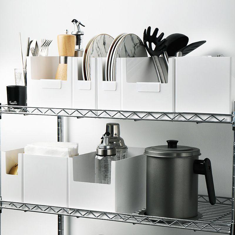 厨房直角收纳盒塑料橱柜储物盒桌面整理筐水槽下置物架批发