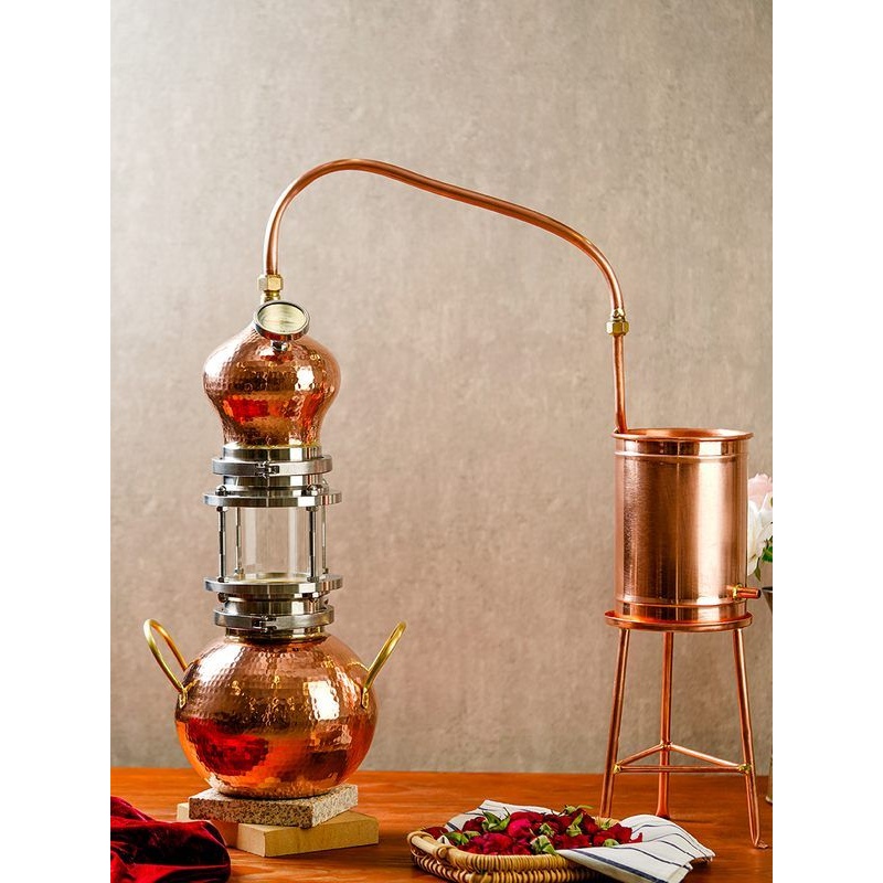 蒸馏器家用小型纯露古法蒸馏机杜松子琴酒蒸馏设备纯铜金酒提纯器