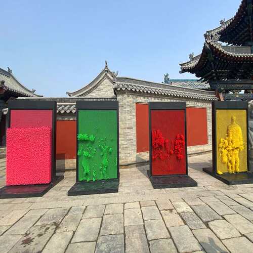 网红景区商场互动三维针雕 3D打印机人体墙 百变针画墙游乐设施