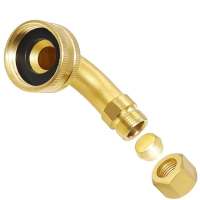 90度无铅黄铜活接弯头软管接头 pulgadas de manguera de codo