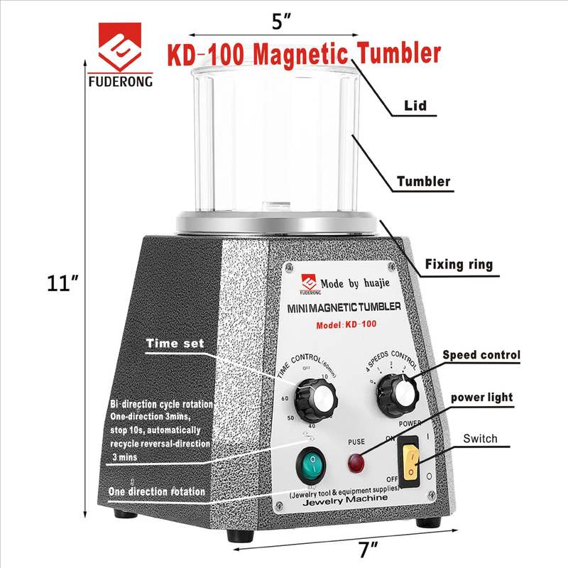 华杰KD-100磁力抛光机/去飞边/去毛刺/磁力机首饰打金工具器材