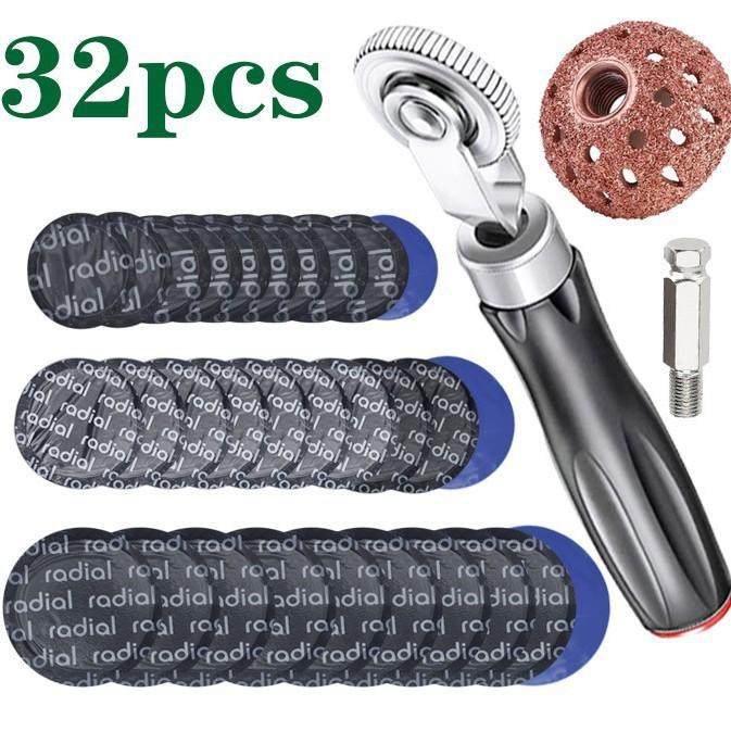 轮胎修理包补胎胶片套装补胎工具工具轮轮胎磨头补胎套装压实修补