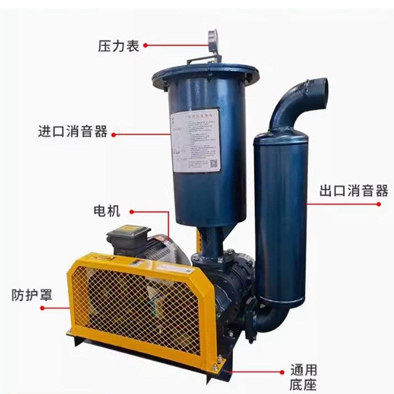 吸料机真空上料机污水处理三叶罗茨鼓风机负压风机低噪排风