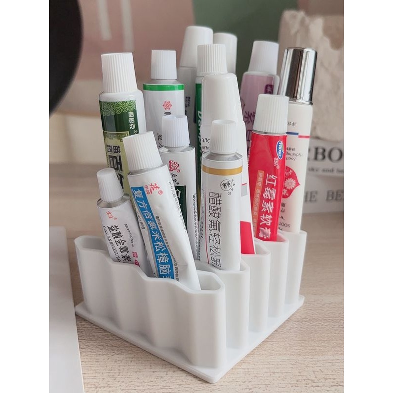 药膏收纳盒放软膏的收纳盒乳膏置物架家用小药盒收纳架药物收纳包