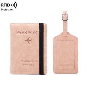 新品 RFID护照夹行李牌证件护照套标签牌多功能旅行护照包套装