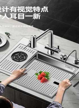 304不锈钢洗菜盆高压洗杯器水槽套餐多功能洗碗单槽商用小单槽