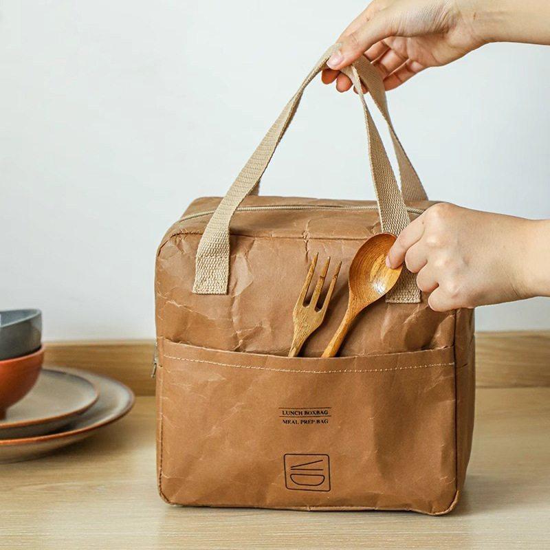 棉道加厚牛皮纸溜娃袋手提袋饭盒便当加大包学生上班族野餐包保温,收纳整理,便当包,淘宝优惠券,粉丝福利购,淘宝优惠卷