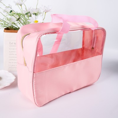 透明防水大号旅行洗漱物袋收纳储手提包用品化妆贴布风ins绣