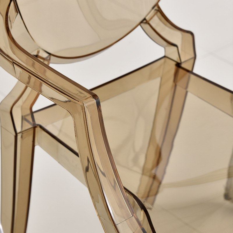 亚克力透明扶手塑料椅水晶现代餐椅椅子化妆北欧椅新款创意靠背椅