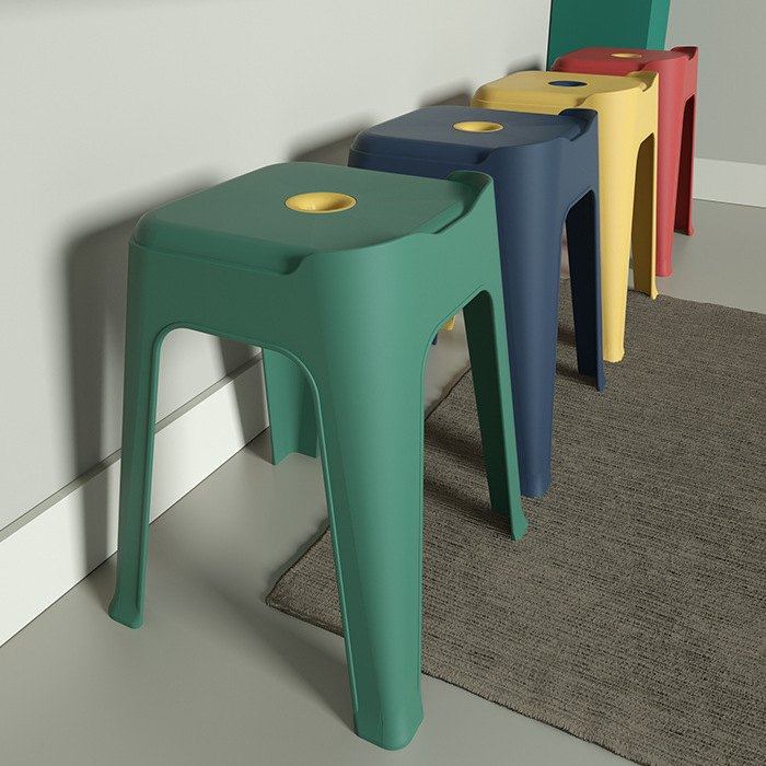 新品 加厚家用塑料高凳简约北欧风客厅椅成人餐椅餐凳休闲方凳,住宅家具,高脚凳,淘宝优惠券,粉丝福利购,淘宝优惠卷