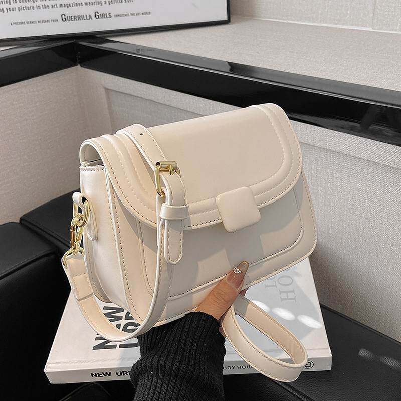 优选小众设计韩式简约小方包2025新款纯色时尚单肩百搭网红斜挎女