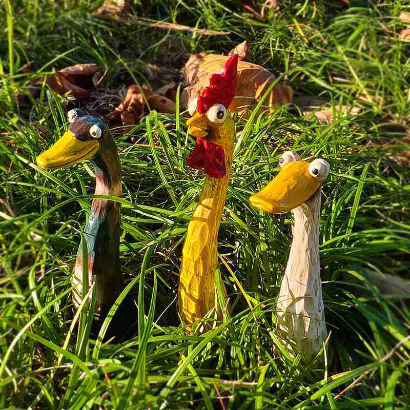 跨境新款花园装饰品尖叫鸡鸭树脂草坪装饰动物鹅庭院雕像工艺品,家居饰品,户外/庭院摆件,淘宝优惠券,粉丝福利购,淘宝优惠卷