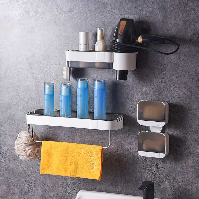 免打孔浴室置物架厕所吹风机毛巾架卫生间肥皂盒壁挂架纸巾盒,家庭/个人清洁工具,吹风机置物架,淘宝优惠券,粉丝福利购,淘宝优惠卷