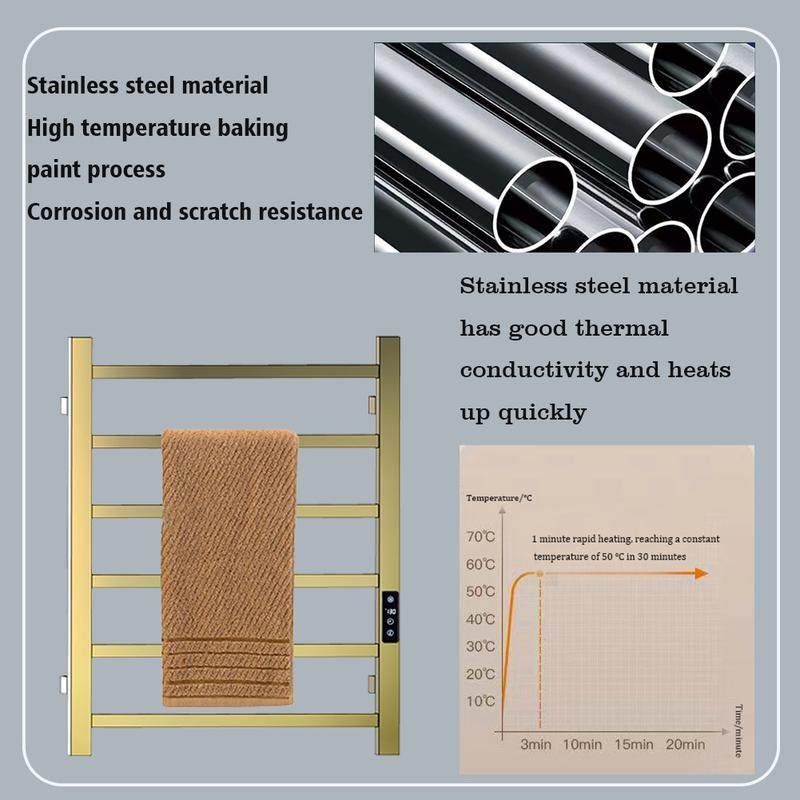 ozon智能电热毛巾架浴室触架定时碳纤维屏浴巾架烘干加热金色毛巾,家装主材,智能毛巾架/浴巾架,淘宝优惠券,粉丝福利购,淘宝优惠卷