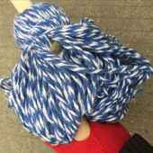 木柄加长木杆棉线拖把圆头拖把老式 吸水线绳蓝白拖把