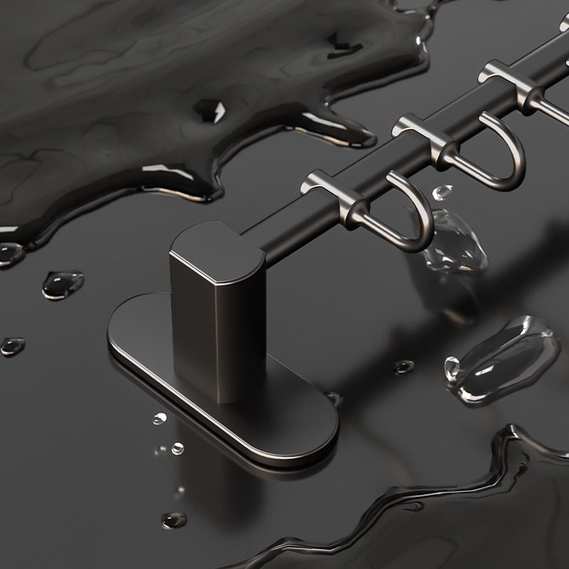 科乐黑色厨房挂钩免架架厨卫收纳置物架壁挂式排活动厨具打孔钩,厨房/烹饪用具,厨房墙壁置物架/厨房墙壁挂架,淘宝优惠券,粉丝福利购,淘宝优惠卷