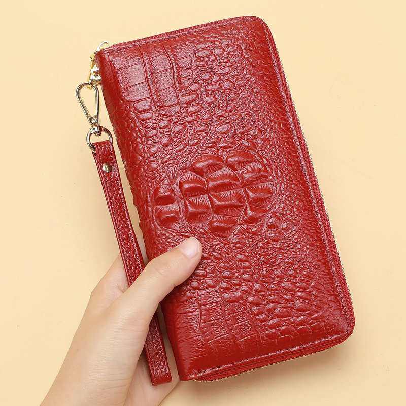 新品 真皮钱包女士长款真皮手包2023新款皮夹手拿包牛皮钱夹拉链,箱包皮具/热销女包/男包,手拿包,淘宝优惠券,粉丝福利购,淘宝优惠卷