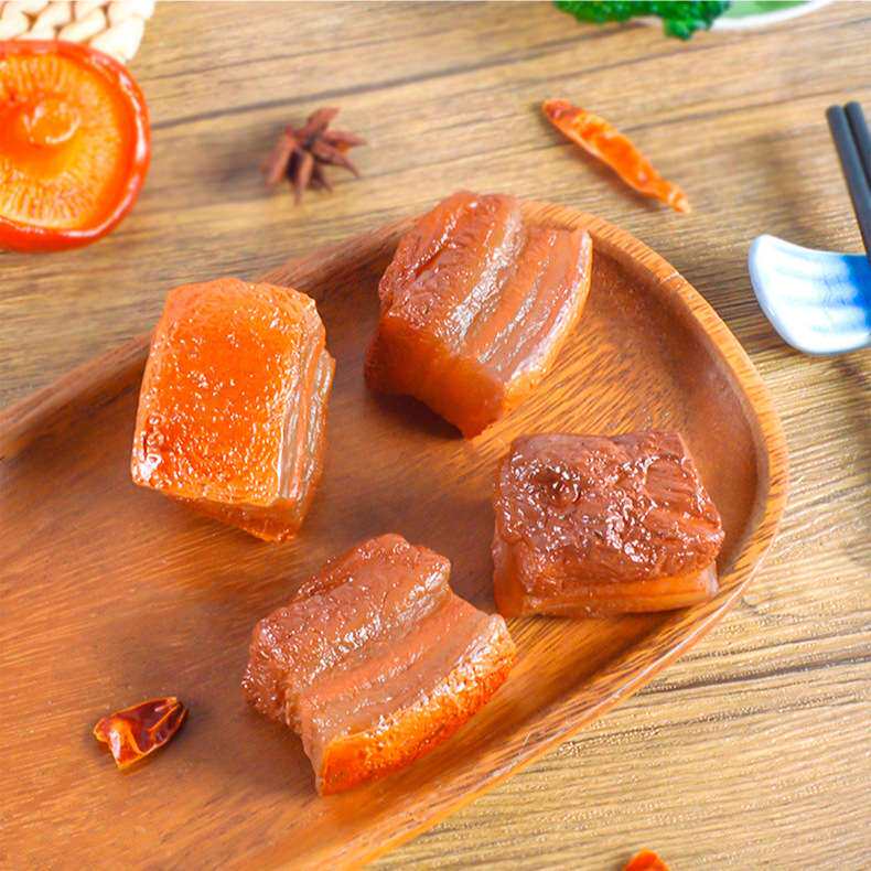 新品 仿真红烧肉假东坡肉模型冰箱贴五花肉摆件烧烤食玩摆件摄影