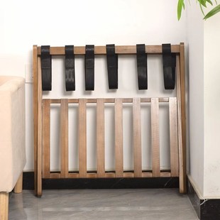 酒店行李架家用宾馆民宿卧室客房置物架行李箱楠竹架折叠收纳