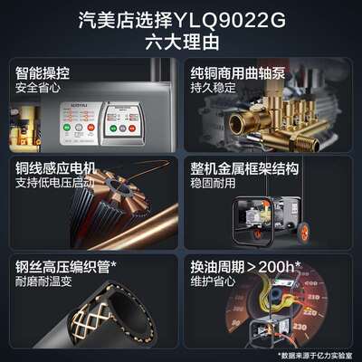 商用9325高压洗车全铜电机洗车泵洗车店养殖场地面墙面清洗机