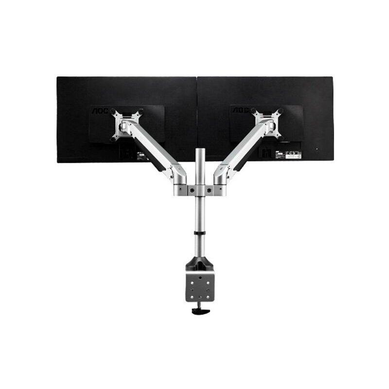 桌面2双屏万向气压悬停升降旋转铝合金电脑显示器支架慧想BS200