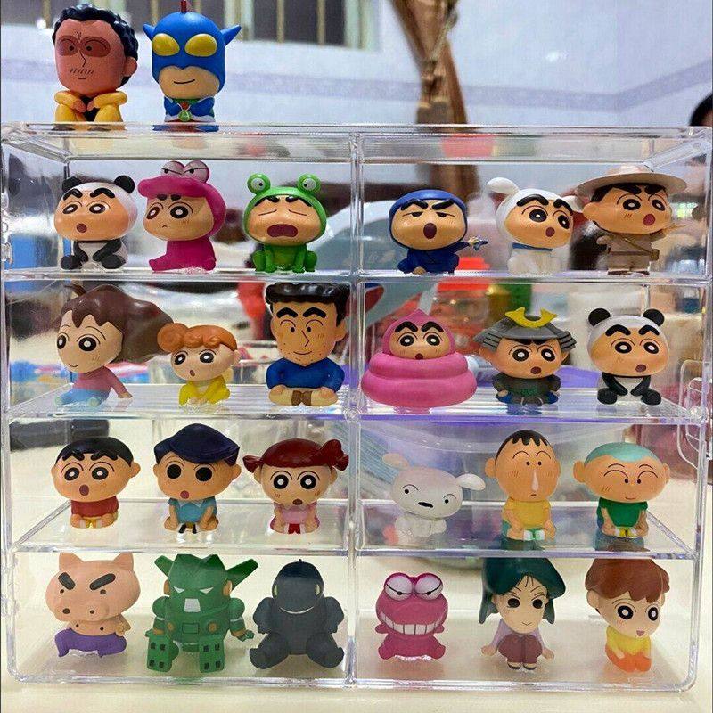 桌面萌粒收纳盒食玩带亚克力小分格公仔门玩偶透明展示柜酒瓶盒,收纳整理,手办收纳盒,淘宝优惠券,粉丝福利购,淘宝优惠卷