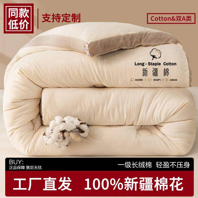 新疆一级长绒棉花被子春秋被冬天全保暖被芯冬季棉絮冬被加厚纯棉,床上用品,棉花被,淘宝优惠券,粉丝福利购,淘宝优惠卷