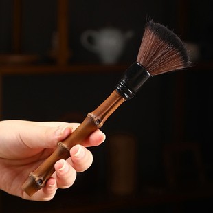 竹根养壶笔不掉茶具茶毛刷子茶具笔紫砂壶零配件茶盘清洁茶刷刷