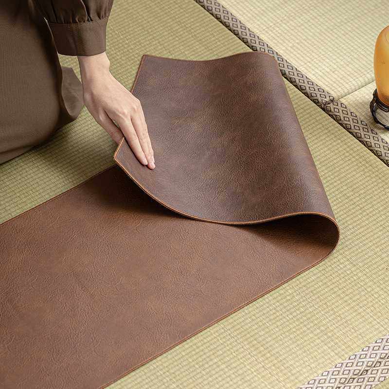 新款皮革茶席防水桌旗禅意茶台桌布茶新轻垫布茶茶桌中式中式旗奢,居家布艺,茶席,淘宝优惠券,粉丝福利购,淘宝优惠卷