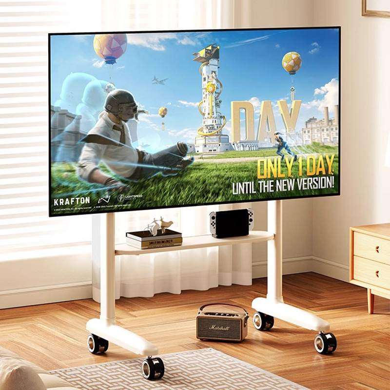 通用电视支架移动带轮电视推车挂架时尚艺术支架65/75/85/100寸