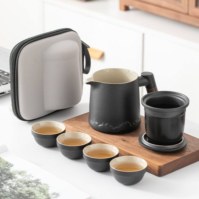 便携式旅行茶具小套装备杯露营随身包泡客户外快简易茶杯功夫茶壶,餐饮具,旅行茶具,淘宝优惠券,粉丝福利购,淘宝优惠卷